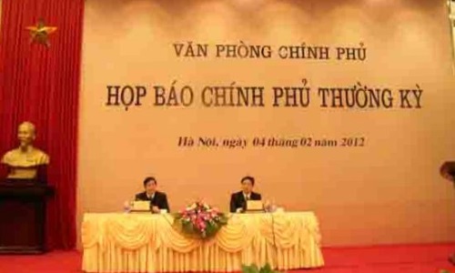 Họp báo Chính phủ thường kỳ tháng 1- 2012